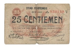 Oostende (België) 25 Centiemen 1916