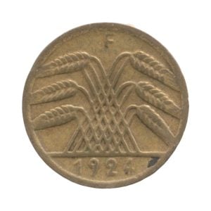 Duitse Rijk 5 Rentenpfennig 1924-F