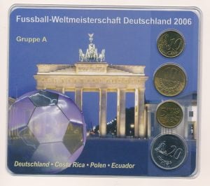 Duitsland Muntset WK Voetbal 2006 Groep A-landen in blister