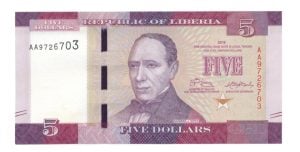 Liberia 5 dollars 2016