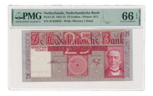 Nederland 25 gulden 1941 Mees PMG66 EPQ