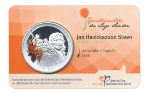 Nederland Jan Havickszoon Steen-penning in kleur in coincard