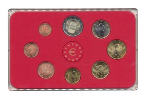 Spanje Euromuntset 2020 UNC in hard plastic behuizing