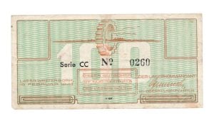 Westerbork kampgeld 100 Cent 1944 met watermerk (Zeer fraai-)