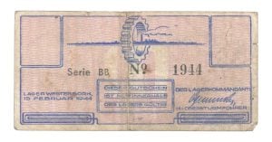 Westerbork kampgeld 10 Cent 1944 zonder watermerk (Fraai-)