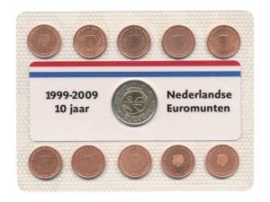 Nederland 2 Euro(cent)-set 2009 10 jaar Nederlandse Euromunten in blister