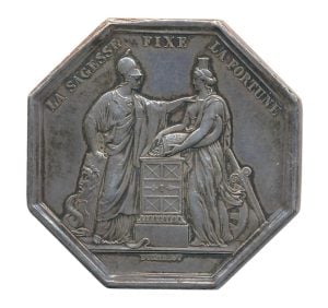 Frankrijk Bance de France zilveren penning ca. 1800