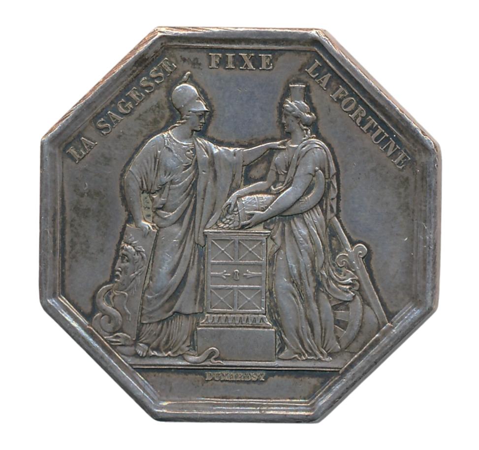 Frankrijk Bance de France zilveren penning ca. 1800