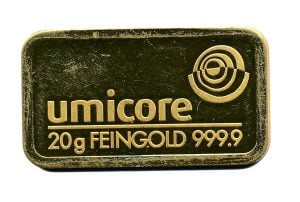 Goud baar 20 gram Umicore