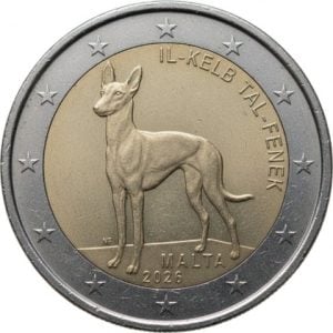 Malta 2 Euro 2026 Farao hond