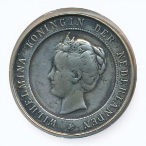 Nederland Zilveren Koningin Wilhelmina penning ca. 1898