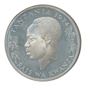 Tanzania 25 Shilingi 1974 Zilver Proof - Conservatie