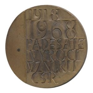 Brno 50 jaar Republiek 1918-1968 penning