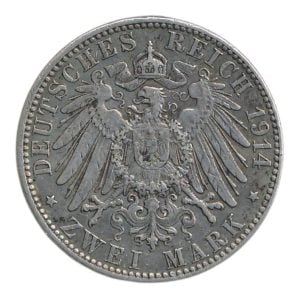 Hamburg/Duitse Rijk 2 Mark 1914-J