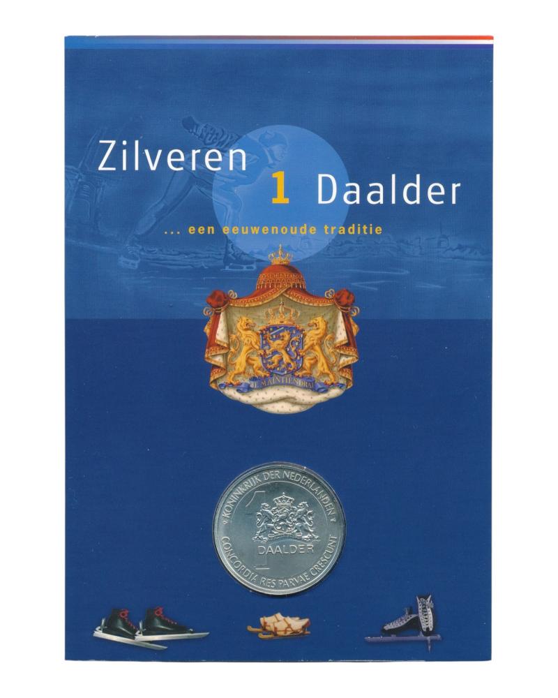 Nederland 1 Daalder 2002 Schaatser Zilver in blister