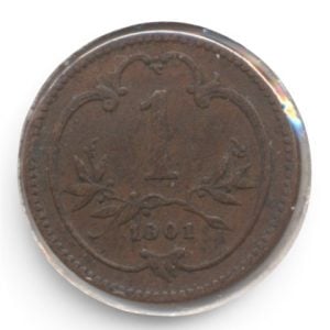 Oostenrijk-Hongarije 1 Heller 1901 (Zeer fraai)