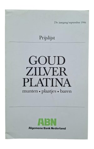 Prijslijst Goud Zilver Platina