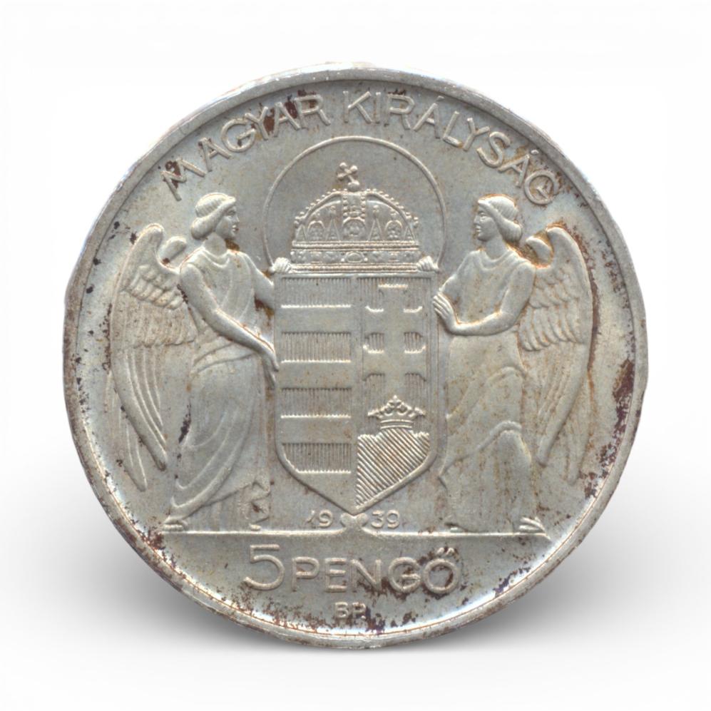 Hongarije 5 Pengö 1939 verjaardag Miklós Horthy