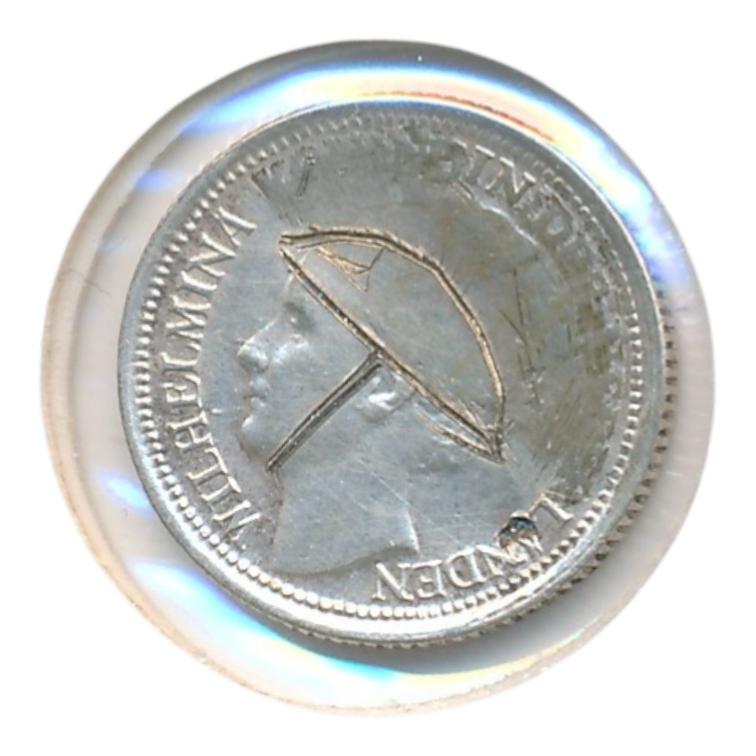Nederland 10 Cents 1939 Wilhelmina met helm in Londen