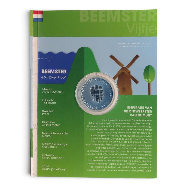 Nederland 5 Euro 2019 Beemster Vijfje - Zilver Proof in blister - изображение 2