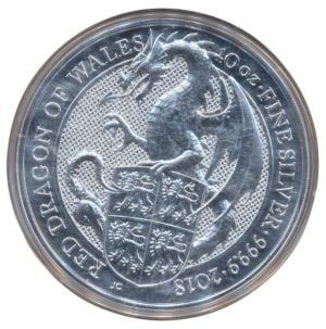 Verenigd Koninkrijk 10 ounce zilver 2018 Red dragon of Wales