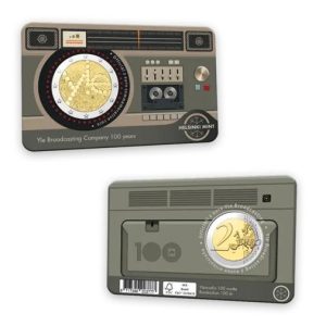 Finland 2 Euro 2026 100 jaar Yle (publieke omroep) in coincard (ENG)