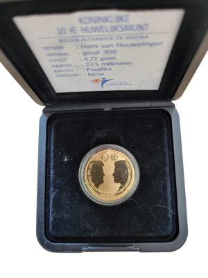 Nederland 10 Euro 2002 Gouden Huwelijksmunt in doosje