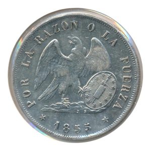 Chili 1 Peso 1855