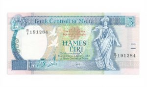 Malta 5 Lira 1989