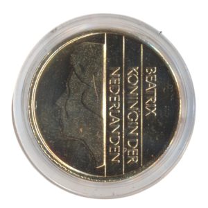 Nederland 25 Cent 2001 gekleurd Beatrix