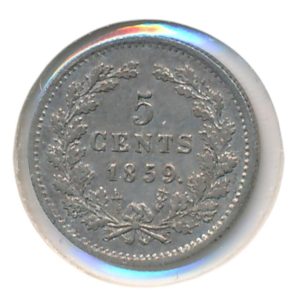 Nederland 5 Cent 1859 Willem III (Zeer fraai+)