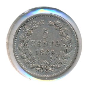 Nederland 5 Cent 1869 Willem III (Zeer fraai+)