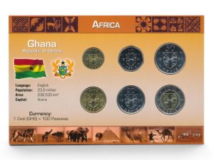 Ghana muntset Cedi incl. certificaat