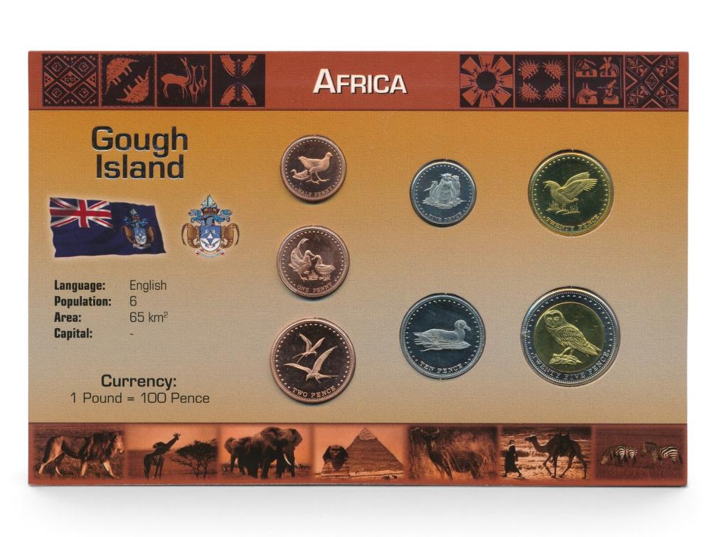 Gough eiland muntset Pound incl. certificaat (zilveren tekst)