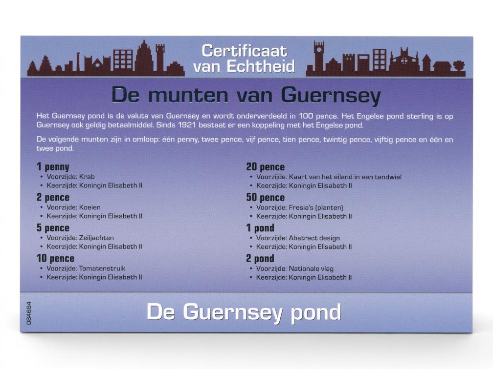 Guernsey muntset Guernsey Pound incl. certificaat (zilveren tekst)
