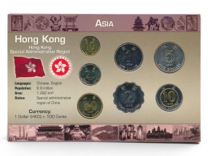 Hongkong muntset Dollar incl. certificaat