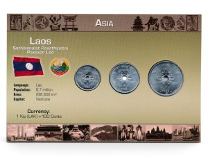 Laos muntset Kip incl. certificaat