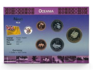 Niue muntset Dollar incl. certificaat zilveren tekst