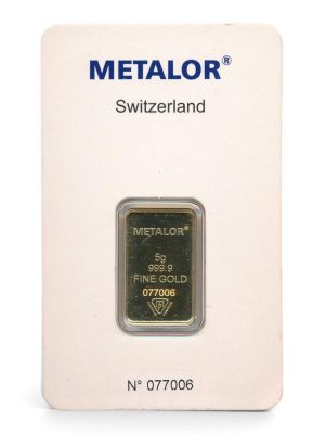 Goud baar 5 gram Metalor