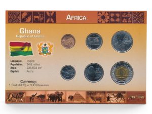 Ghana muntset Pesewas incl. certificaat