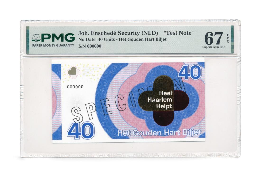 Nederland het gouden hart biljet 2020 Specimen PMG67 EPQ